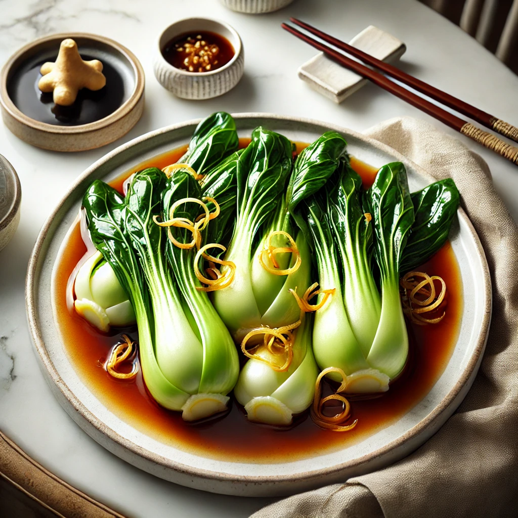 Bok Choy in Ginger Sauce